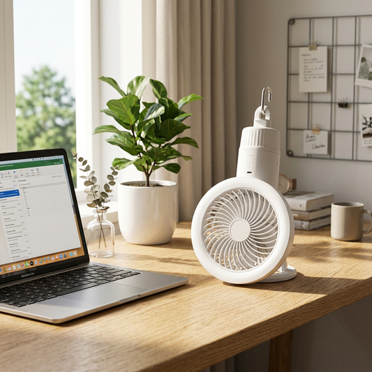 Ventilateur de plafond portable LED rechargeable