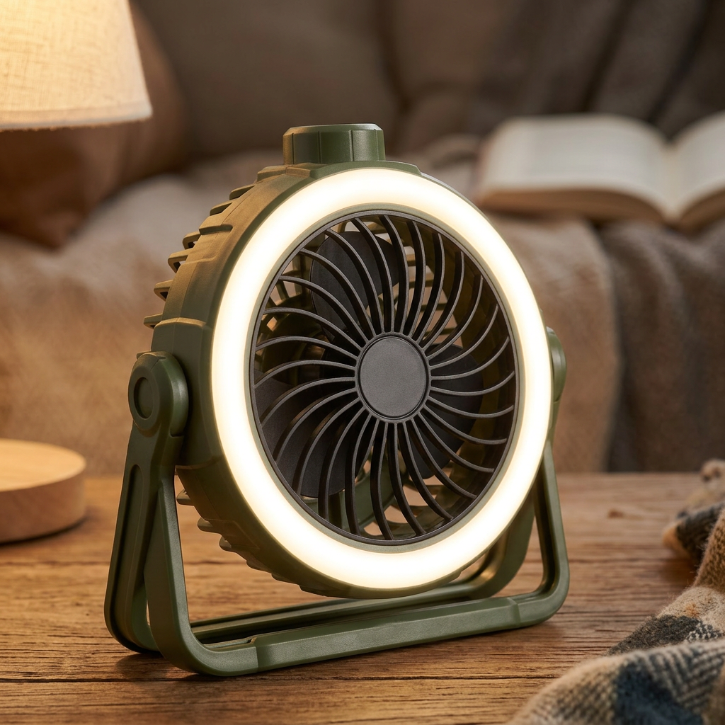 Ventilateur de tente rechargeable LED