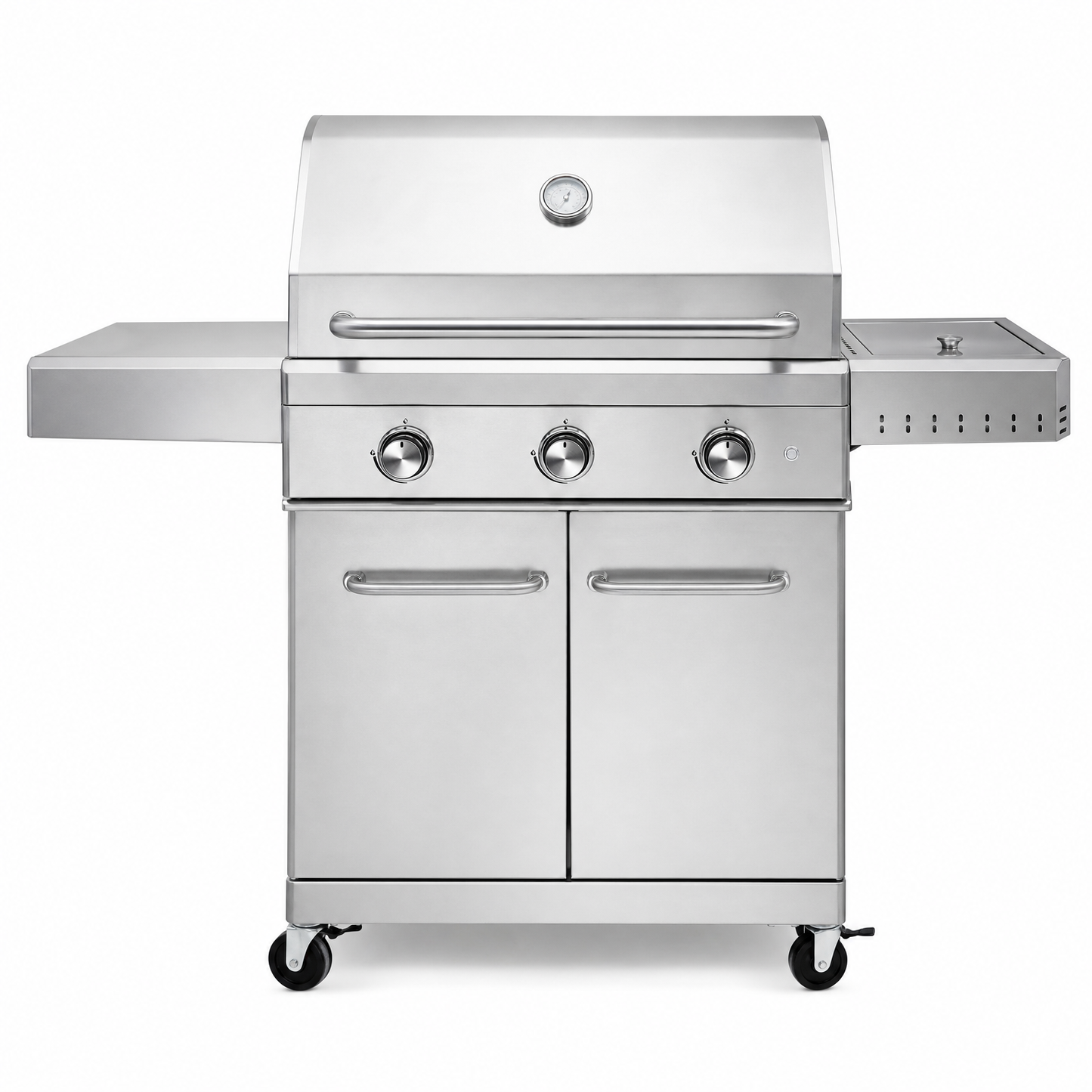 Barbecue gaz 3 brûleurs avec réchaud latéral
