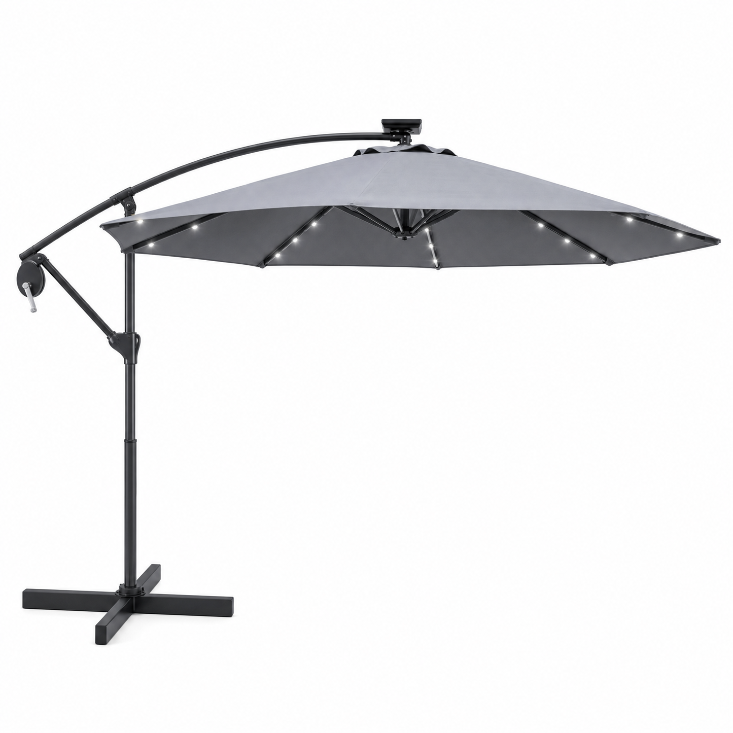 Parasol déporté 3,5 m LED rotatif