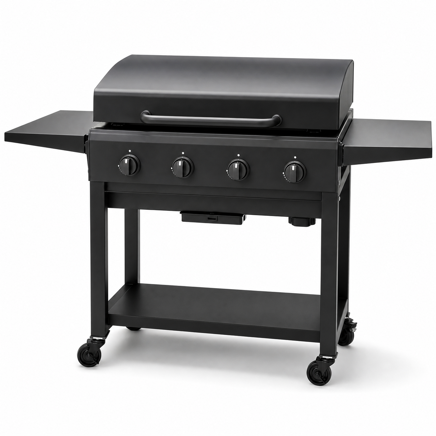 Plancha gaz noir mat sur chariot