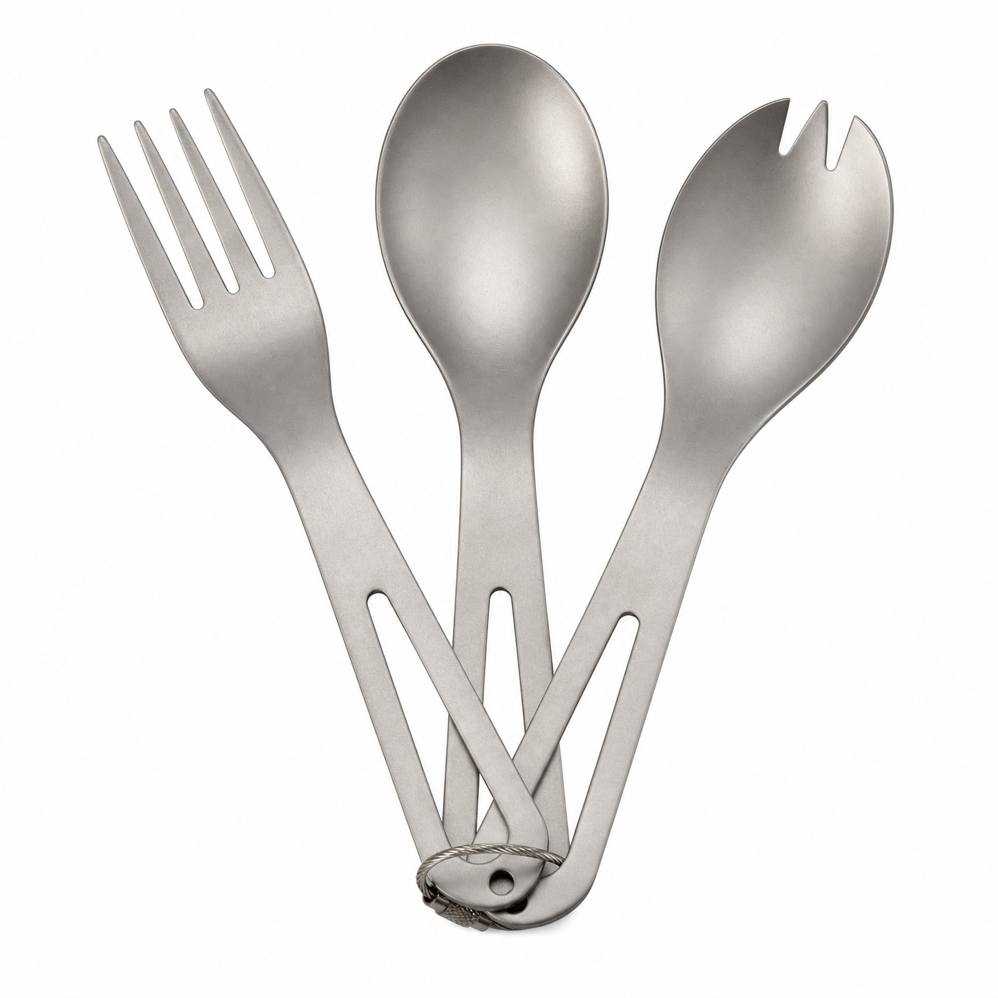 Set couverts titane camping
