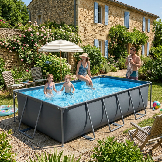 Piscine tubulaire rectangulaire 5,1 x 3,4 m