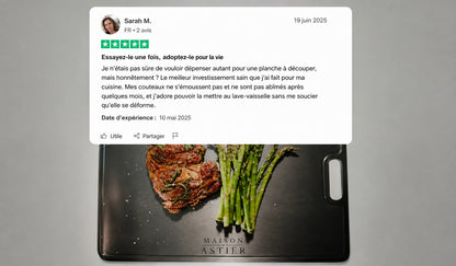 Planche à découper en titane antibactérienne, Maison Astier