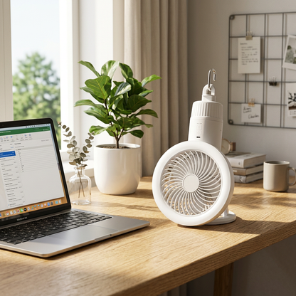Ventilateur de plafond portable LED rechargeable