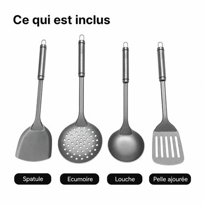 Set d'ustensiles de cuisine en titane sans BPA, Maison Astier