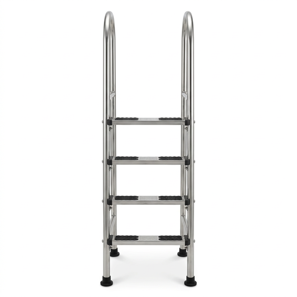 Escalier de piscine 4 marches inox renforce