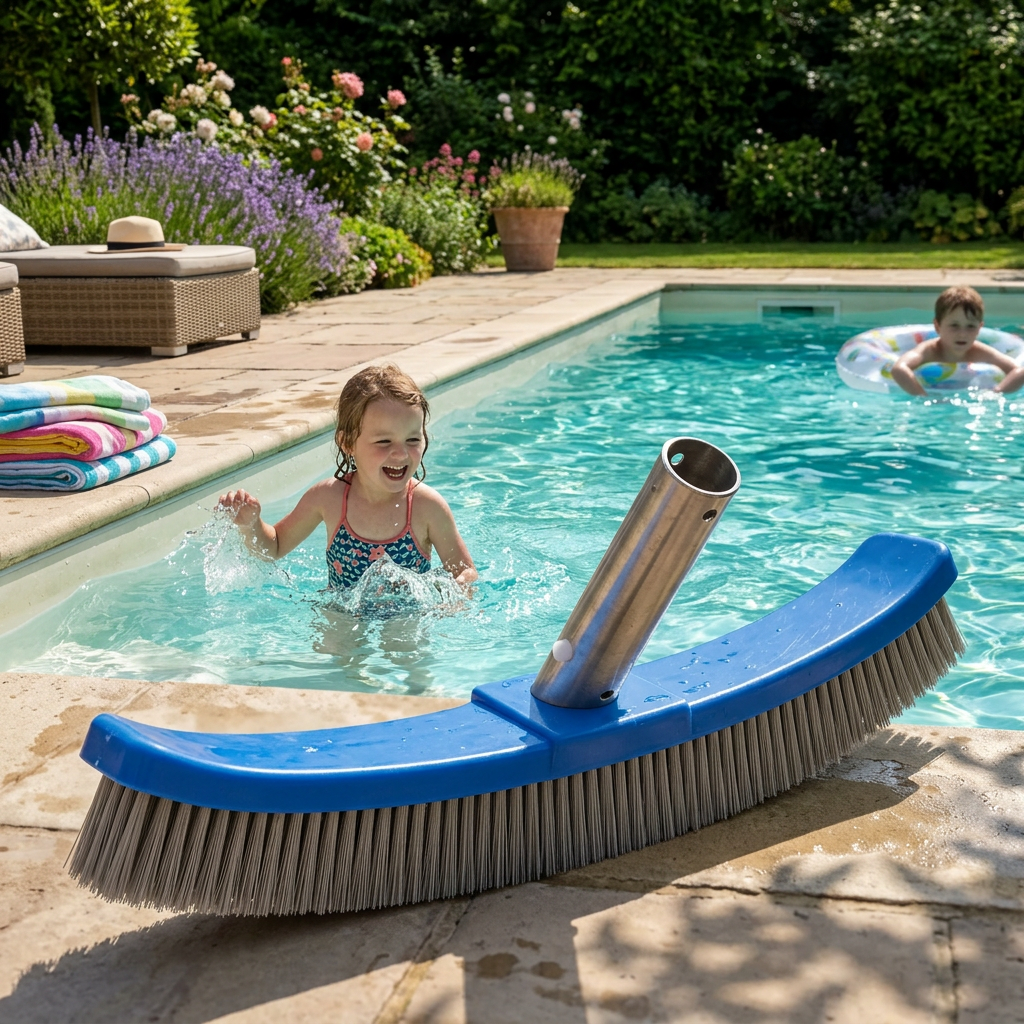 Brosse de paroi piscine inox