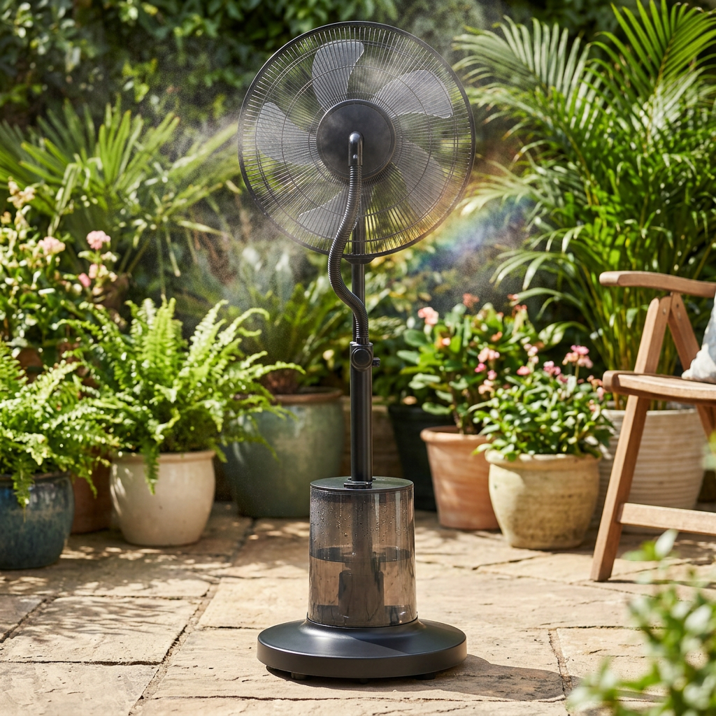 Ventilateur brumisateur sur pied