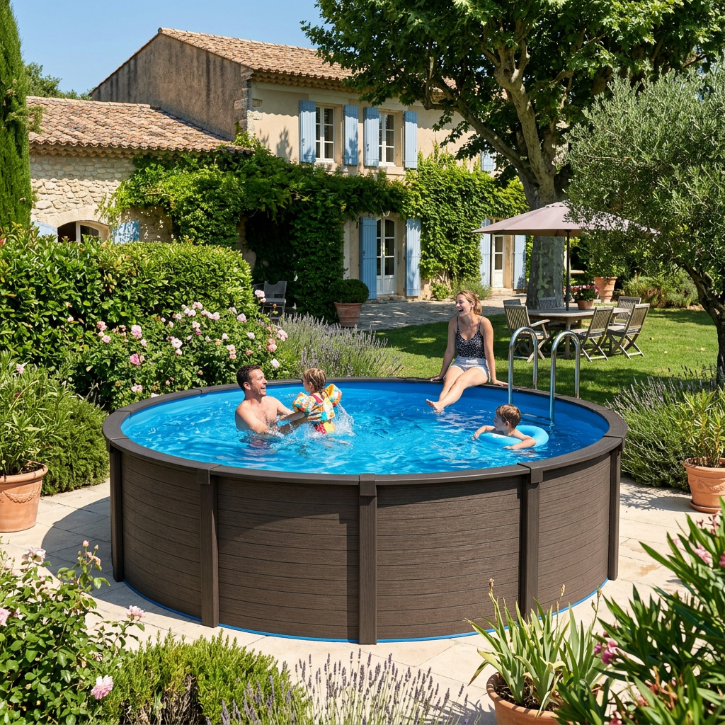 Piscine bois composite hors sol 5,1 m