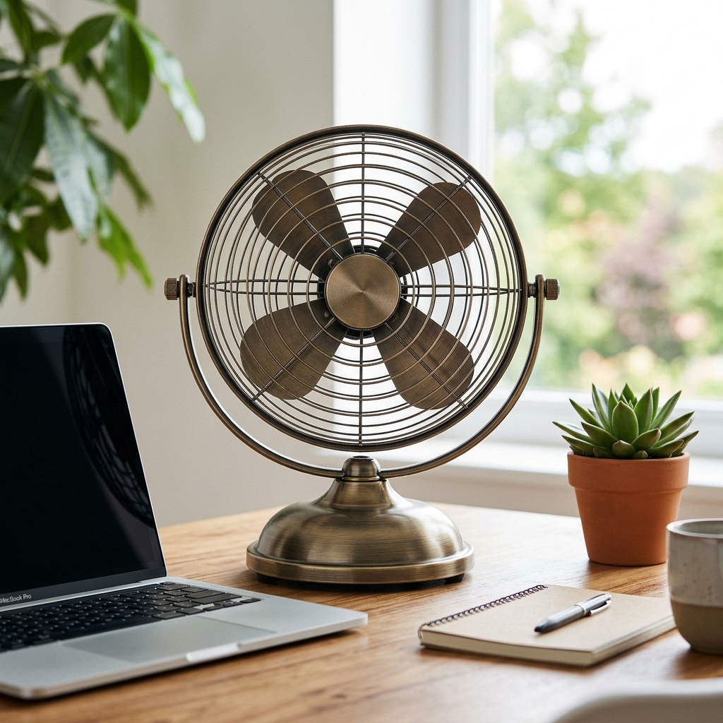 Ventilateur de bureau métal rétro