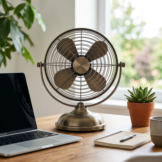 Ventilateur de bureau métal rétro