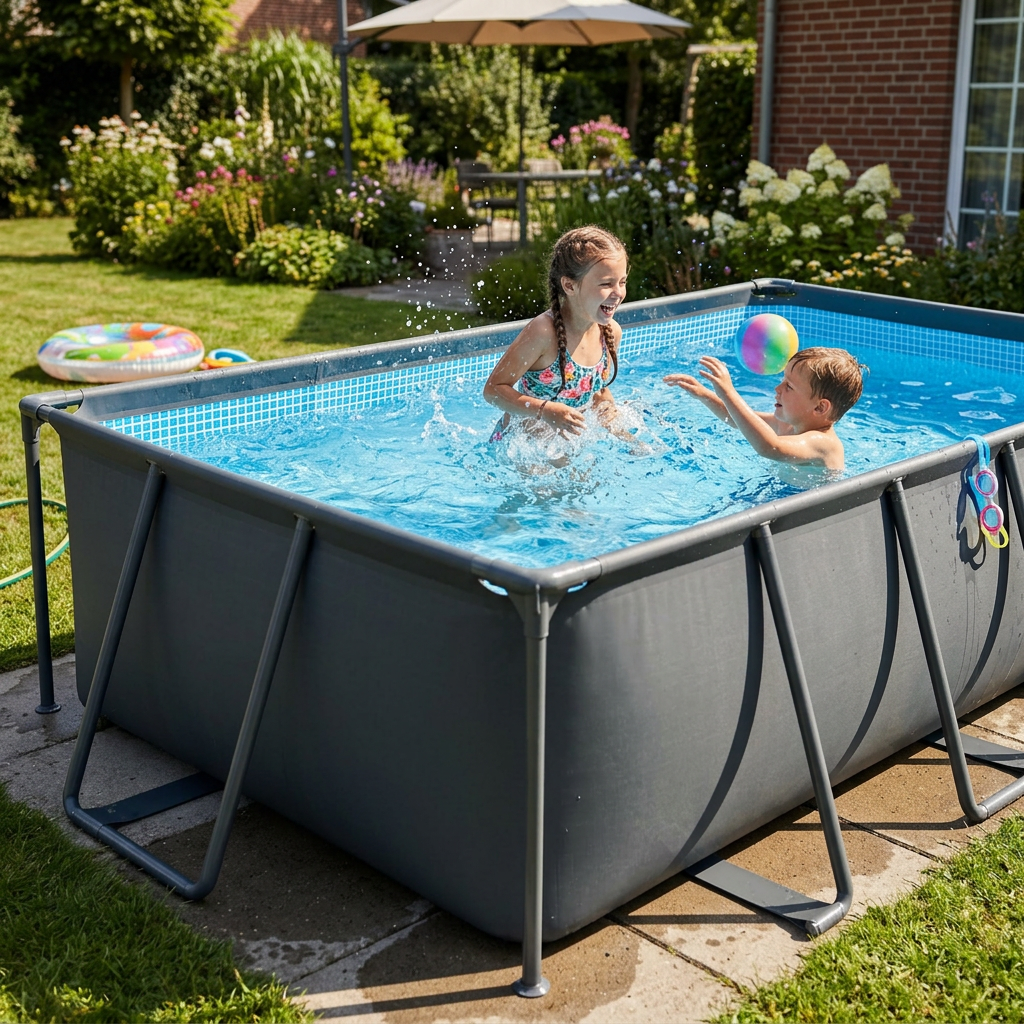 Piscine tubulaire rectangulaire 5,1 x 3,4 m