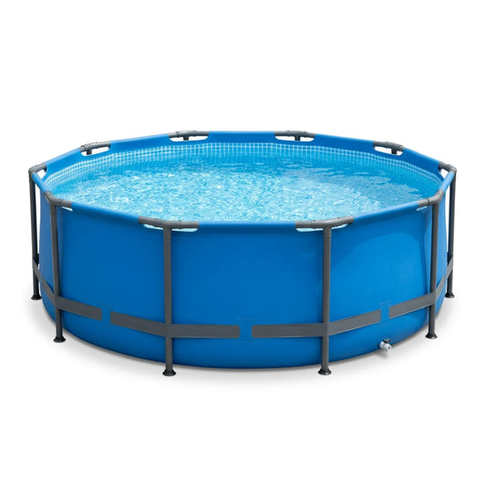 Piscine tubulaire ronde 2 m, structure acier