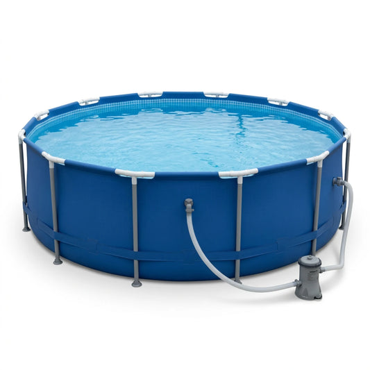Piscine tubulaire ronde 4 m, structure acier