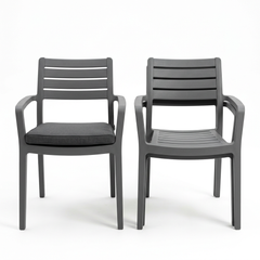 Lot de 2 fauteuils de jardin empilables