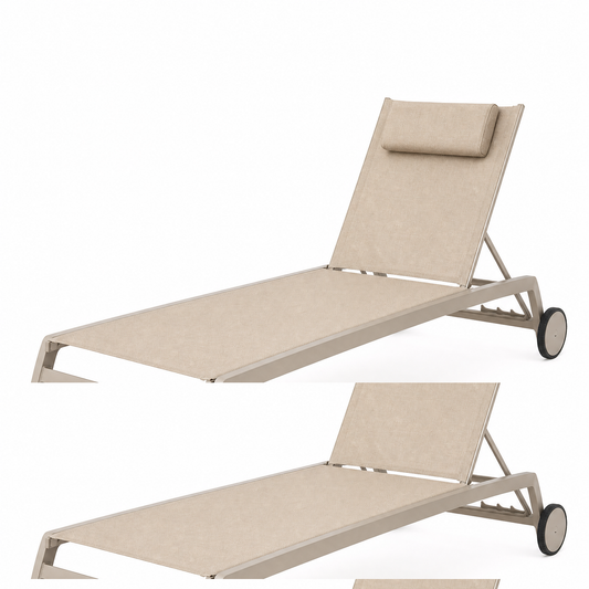Bain de soleil textaline à roulettes