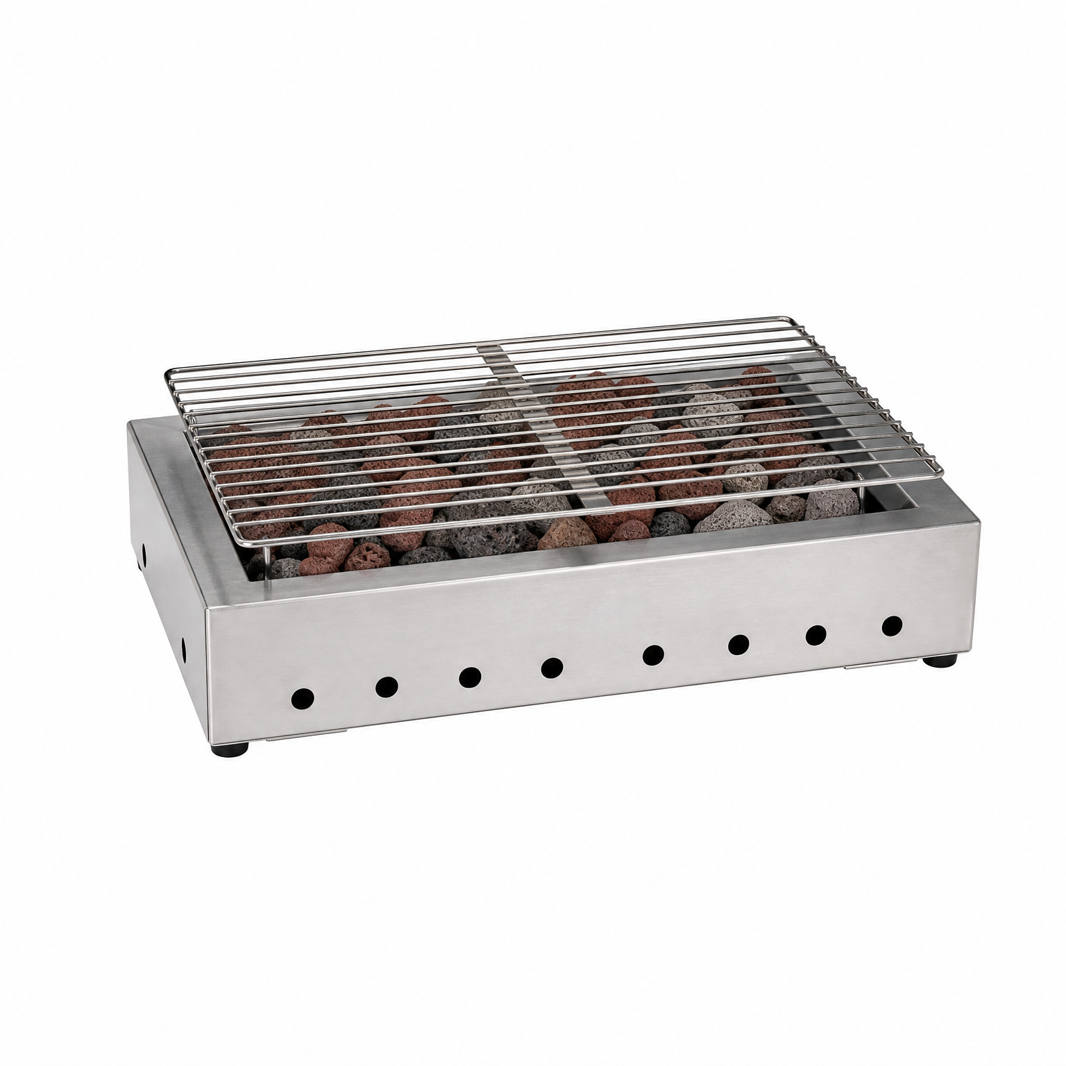Barbecue de table pierre de lave inox