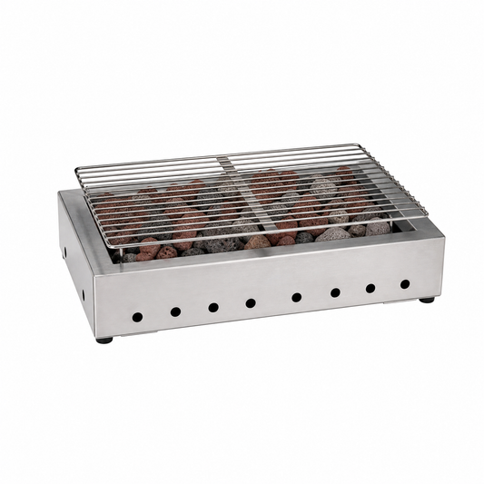 Barbecue de table pierre de lave inox