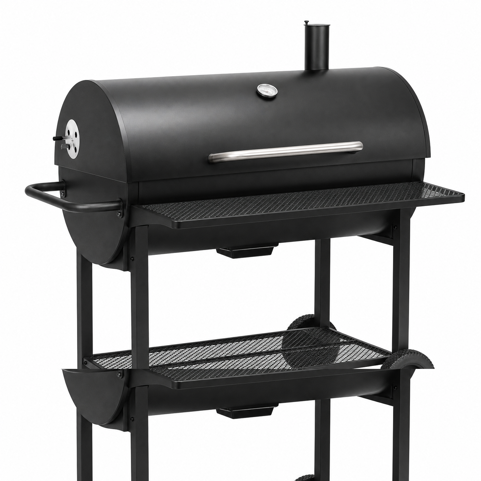 Barbecue tonneau acier grande grille