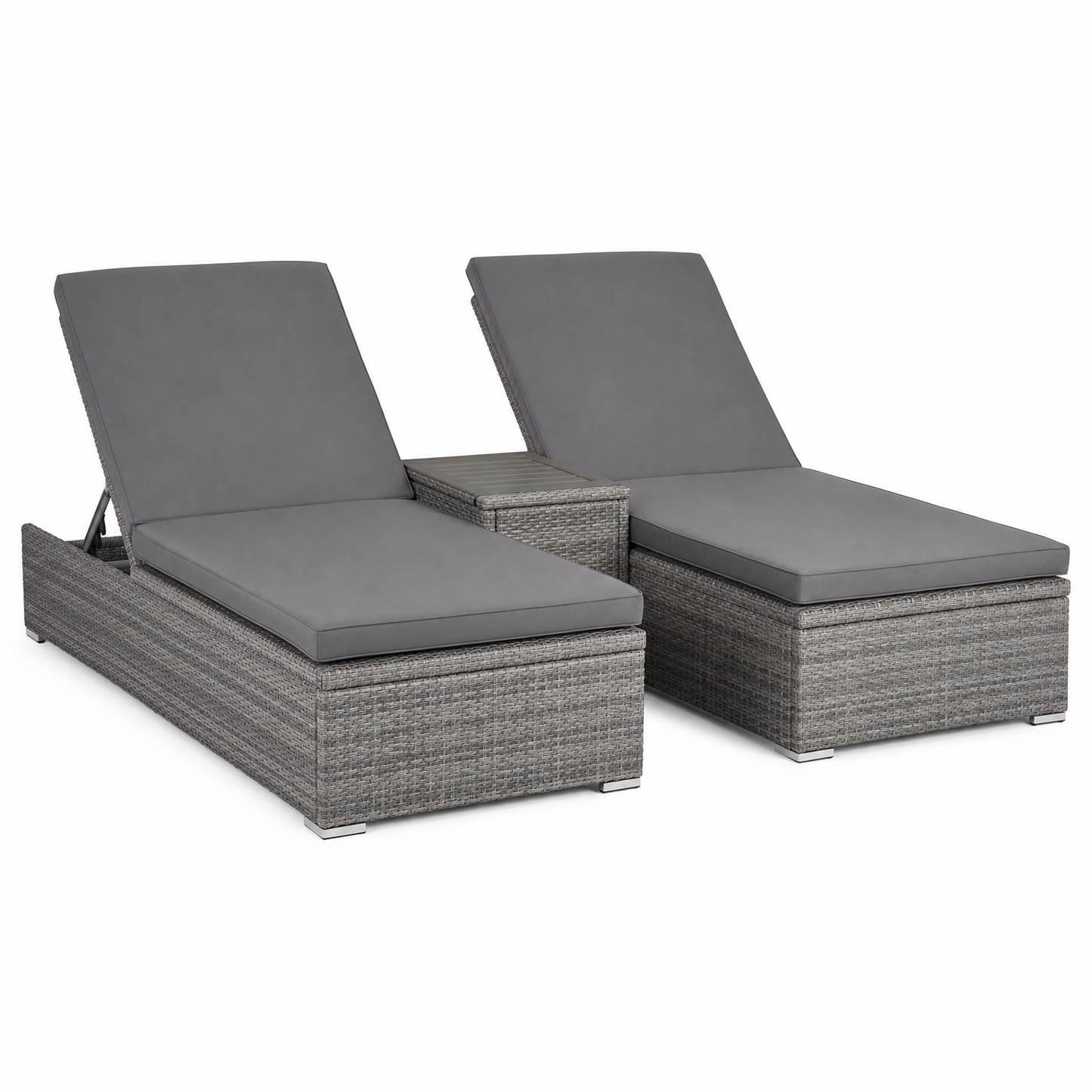 Duo bains de soleil résine 2 lits