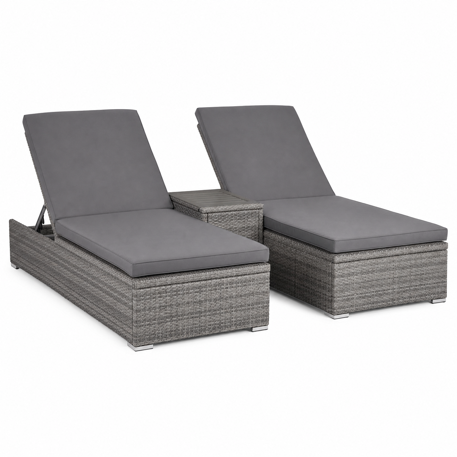 Duo bains de soleil résine 2 lits