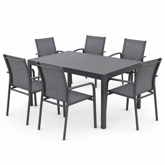 Ensemble repas jardin 6 chaises