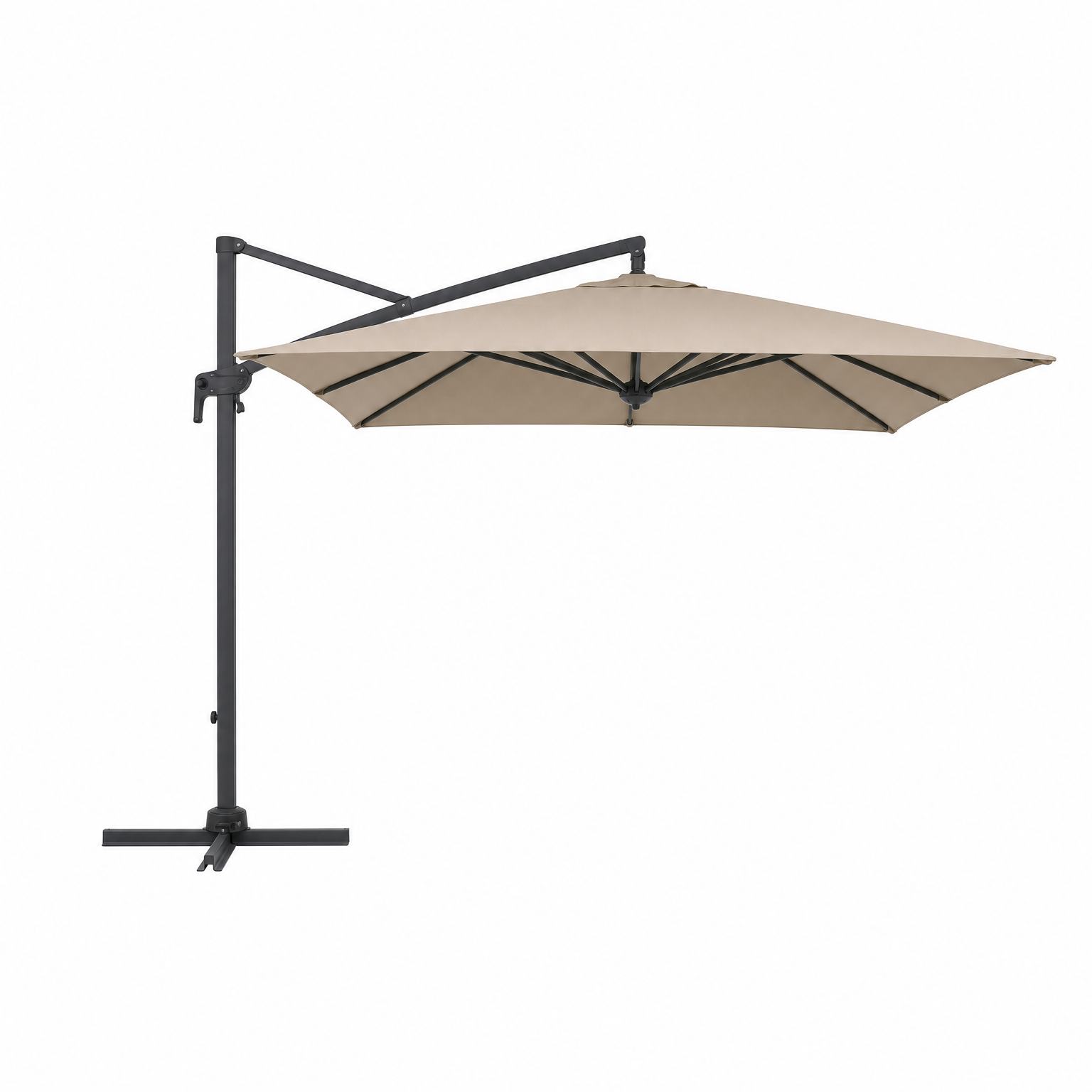 Parasol déporté 3 x 3 m rotatif