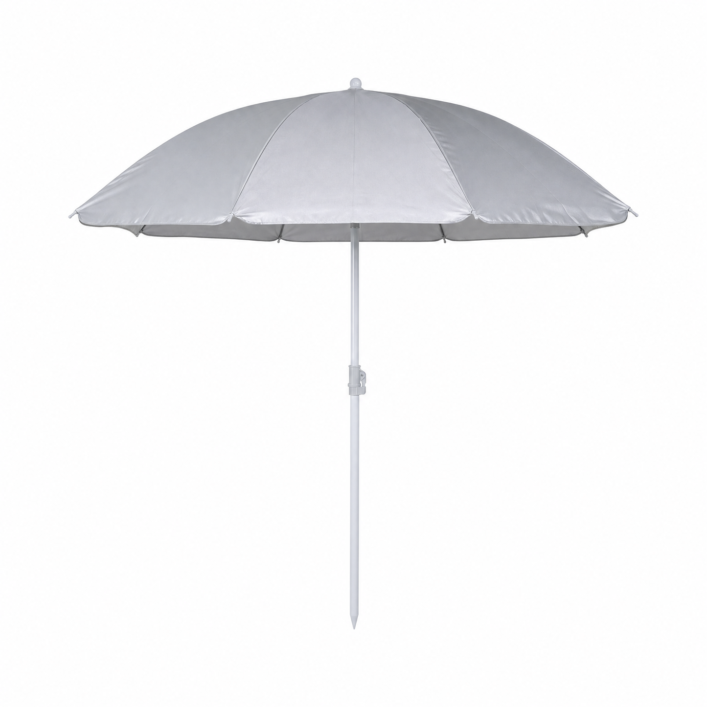 Parasol de plage argenté anti UV 180 cm