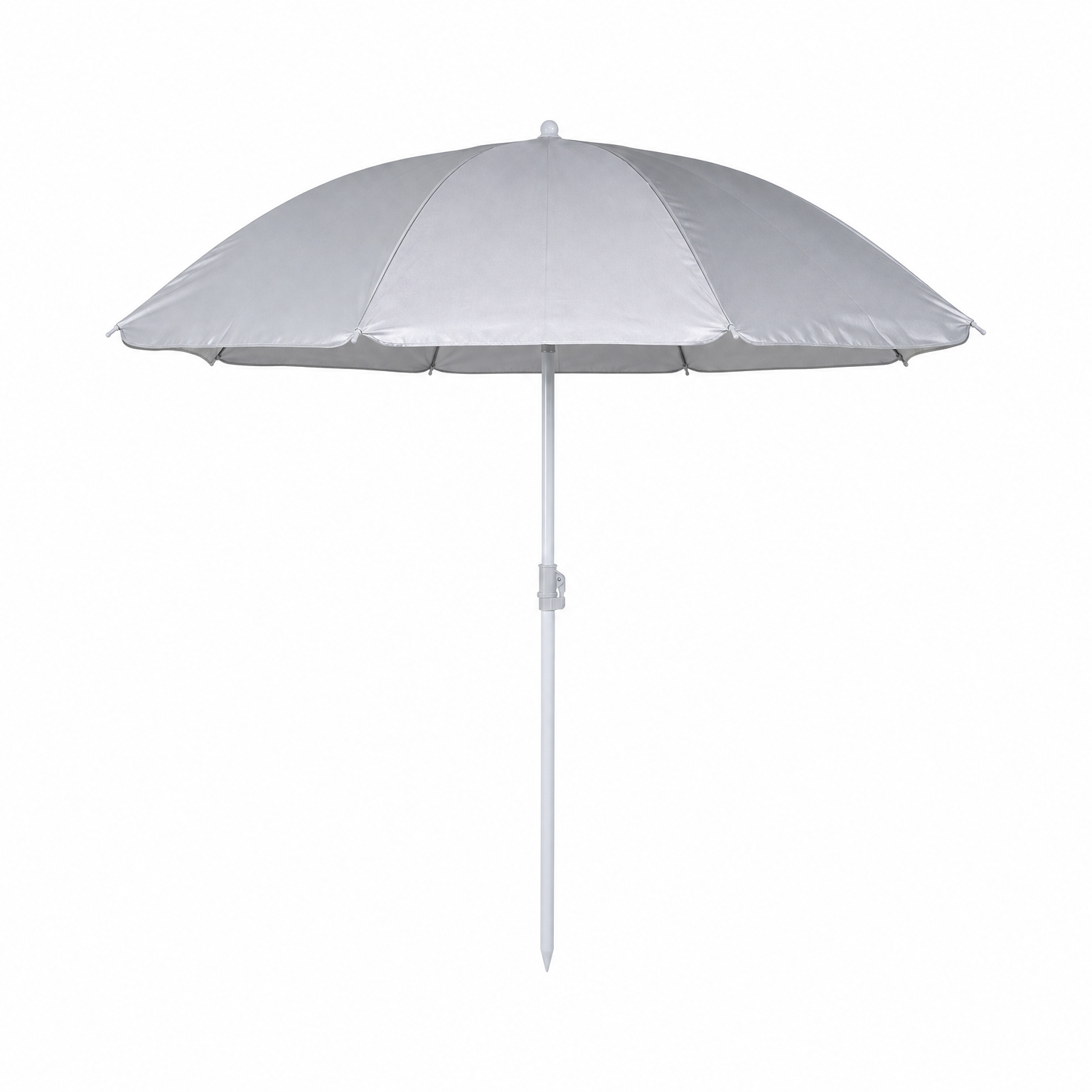 Parasol de plage argenté anti UV 180 cm