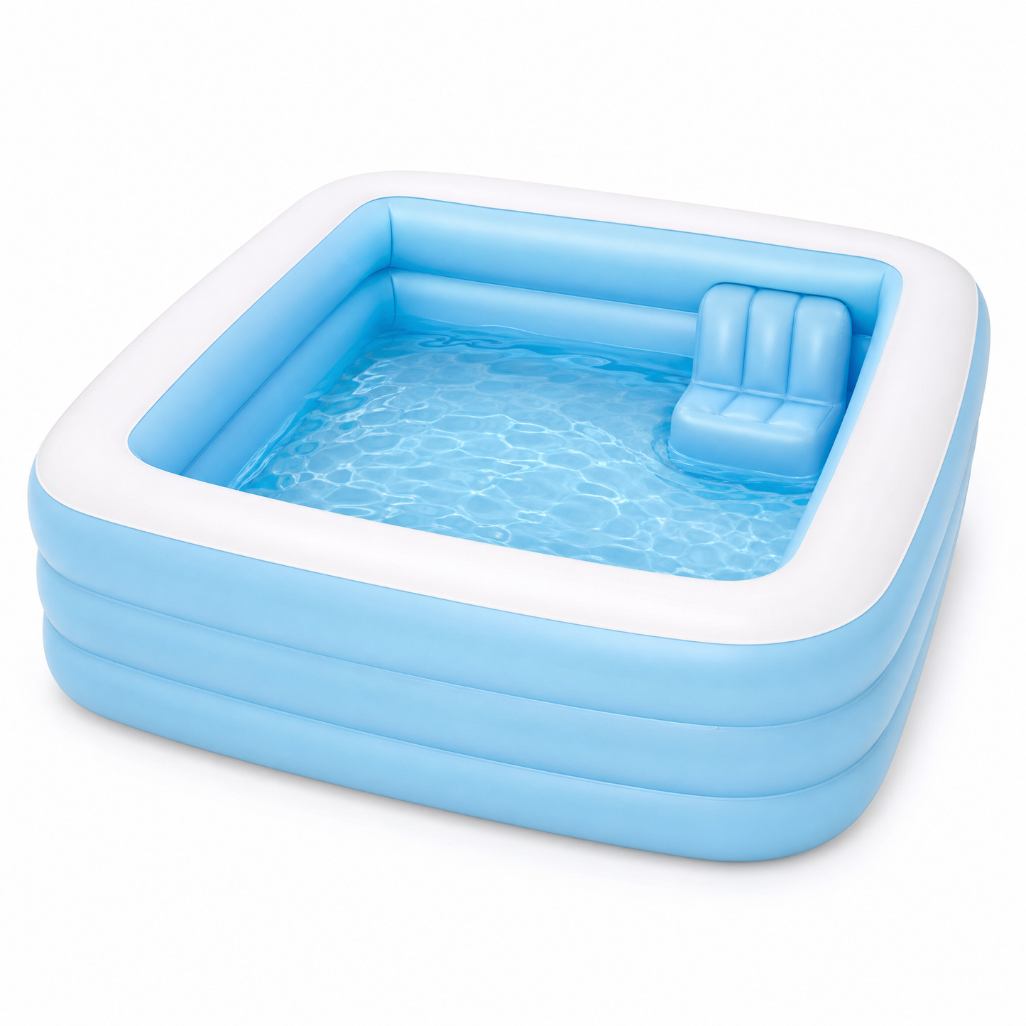 Piscinette gonflable carrée 2 m