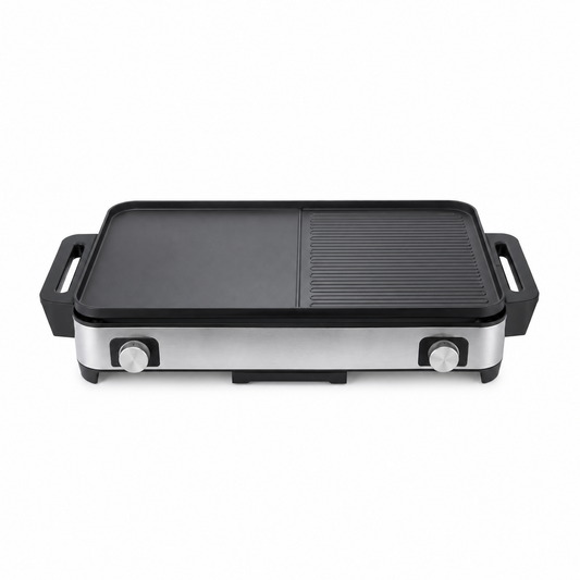 Plancha électrique double température