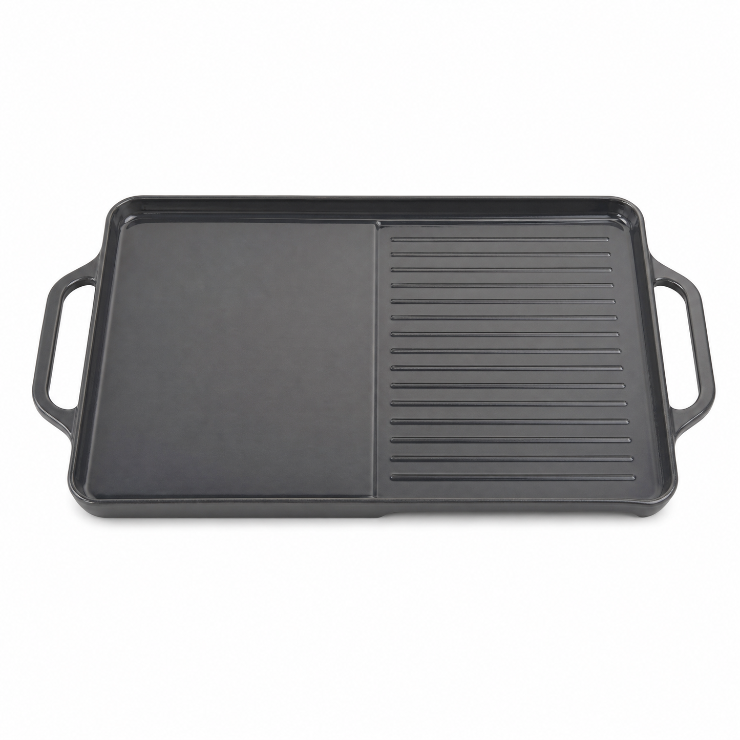 Plancha fonte émaillée 2 zones de cuisson