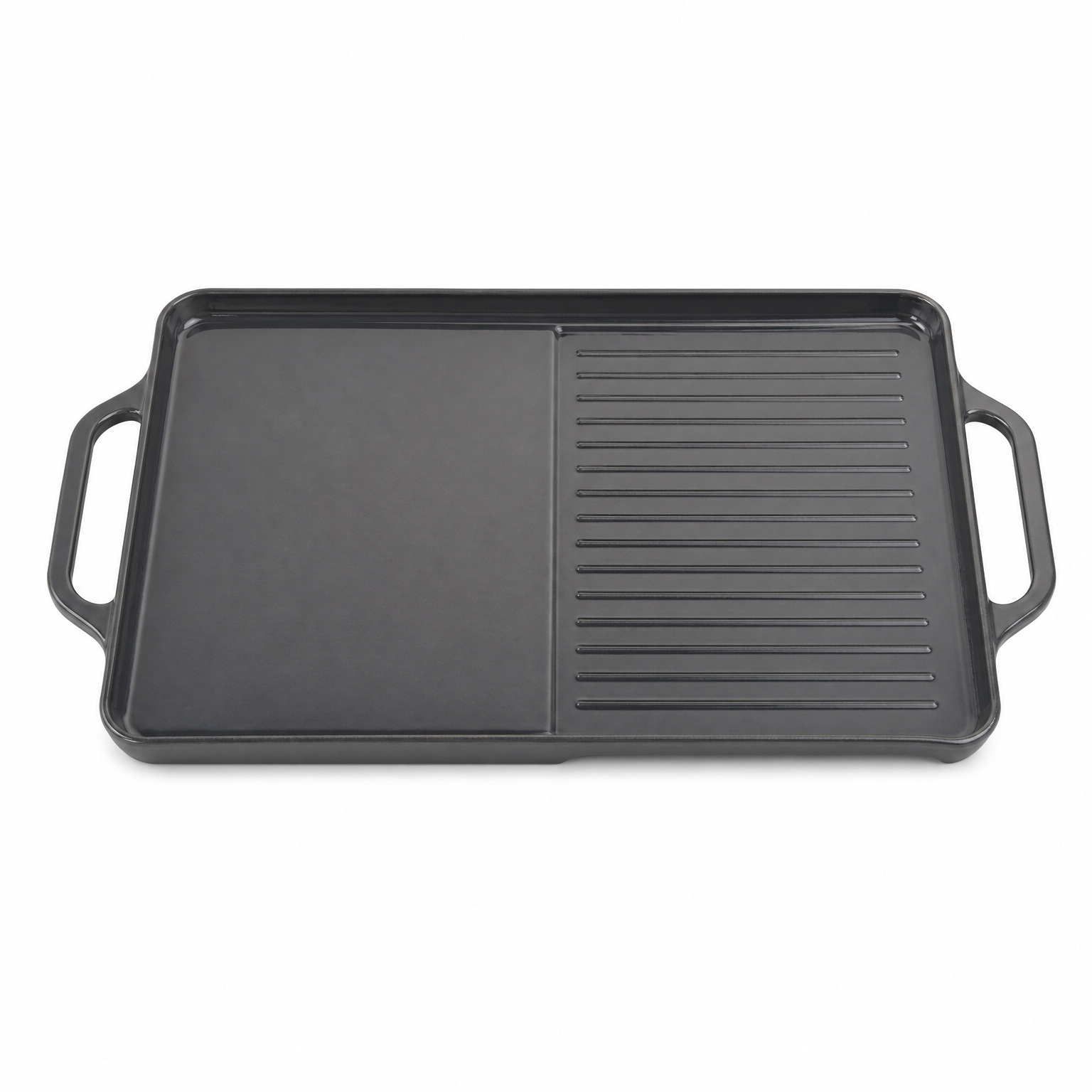 Plancha fonte émaillée 2 zones de cuisson