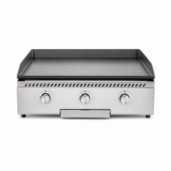 Plancha gaz 3 brûleurs inox grande surface