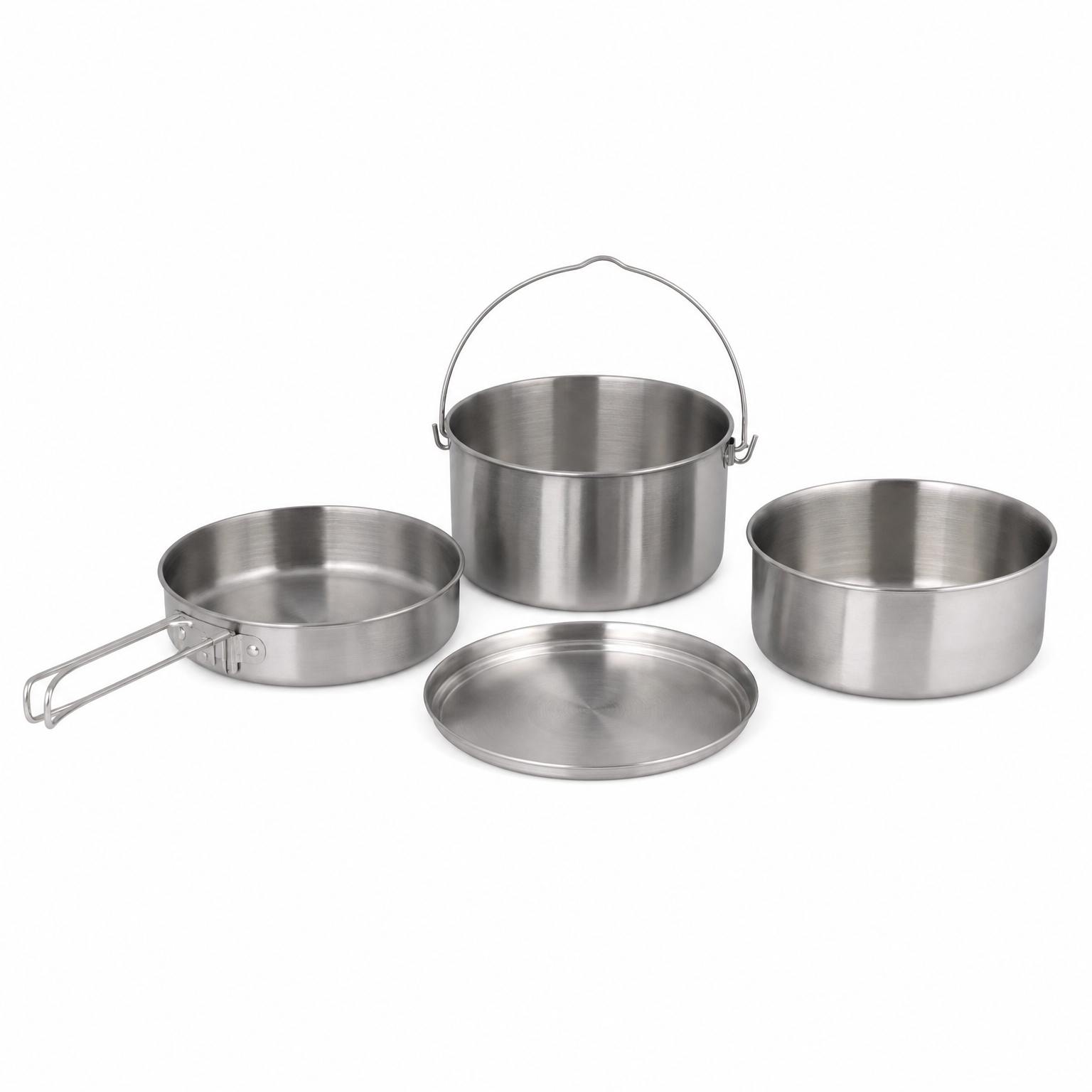 Popote camping inox 4 pièces
