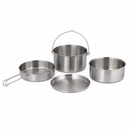 Popote camping inox 4 pièces