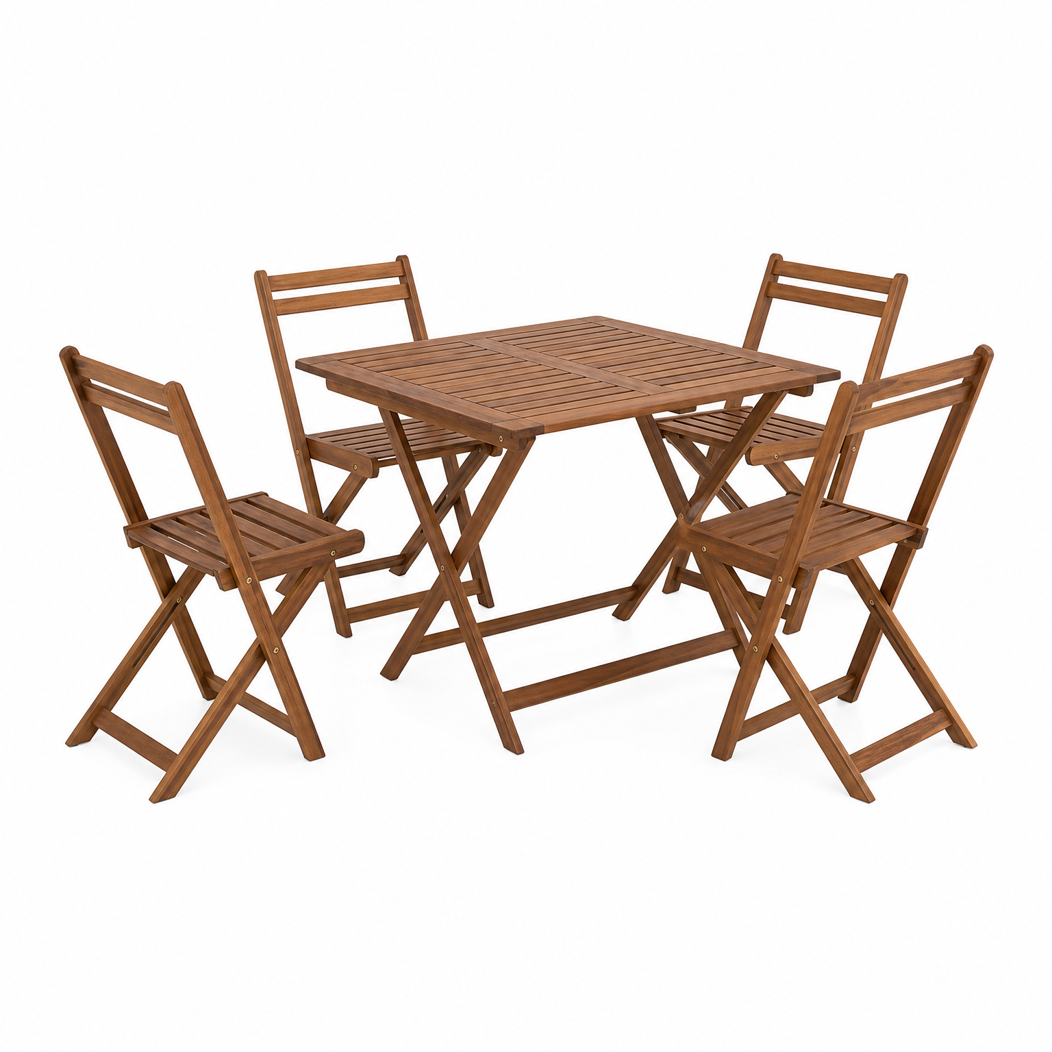 Salon acacia 4 places pliant