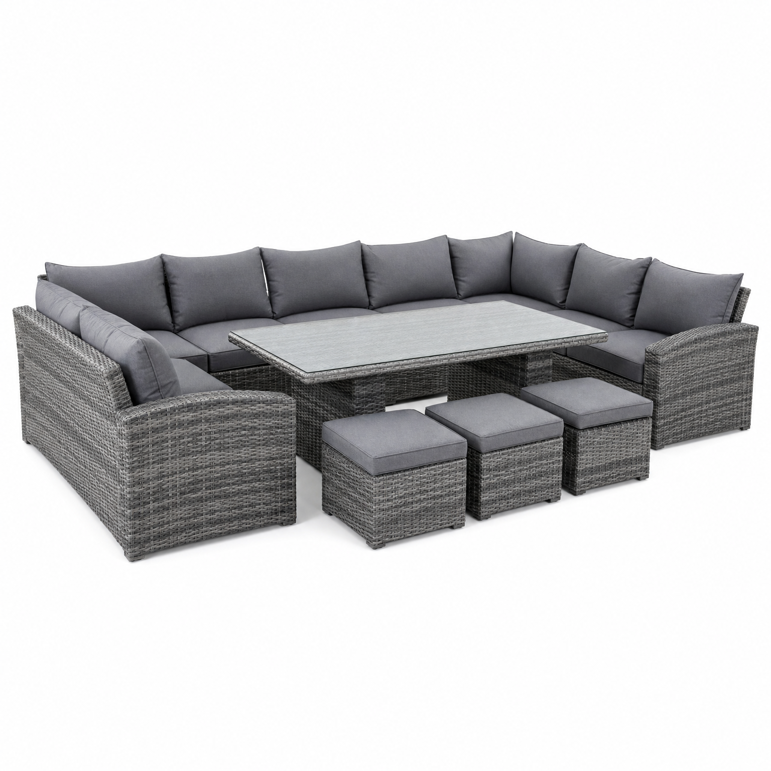 Salon de jardin 8 places résine