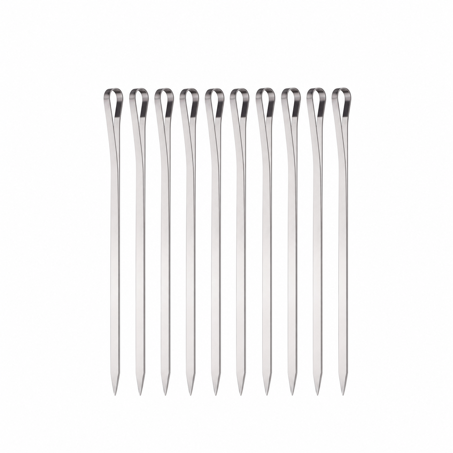 Set 12 brochettes titane plates