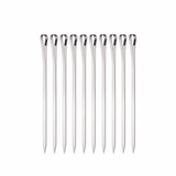 Set 12 brochettes titane plates