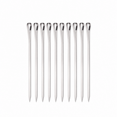 Set 12 brochettes titane plates