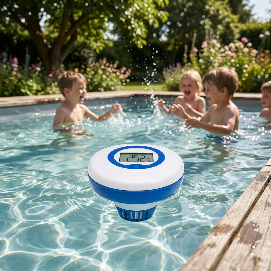 Thermomètre de piscine flottant digital